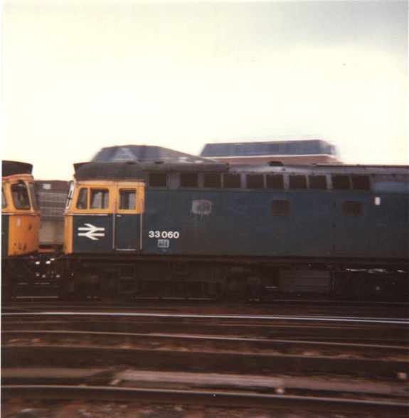 33060 and an Unknown 33 at Clapam Junc.