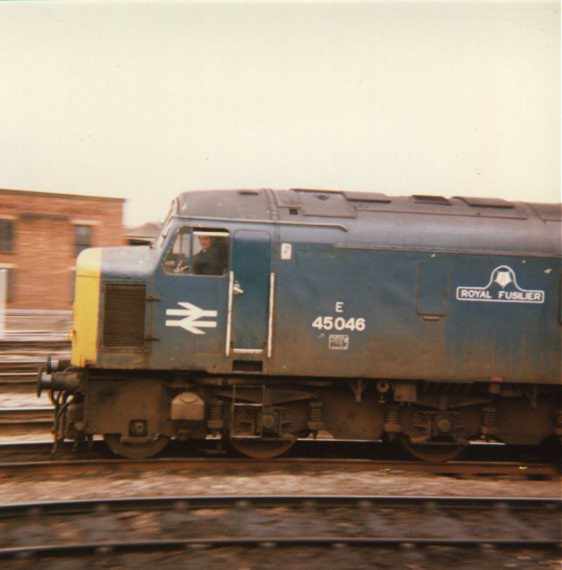 45046 in  BR Blue at Derby.