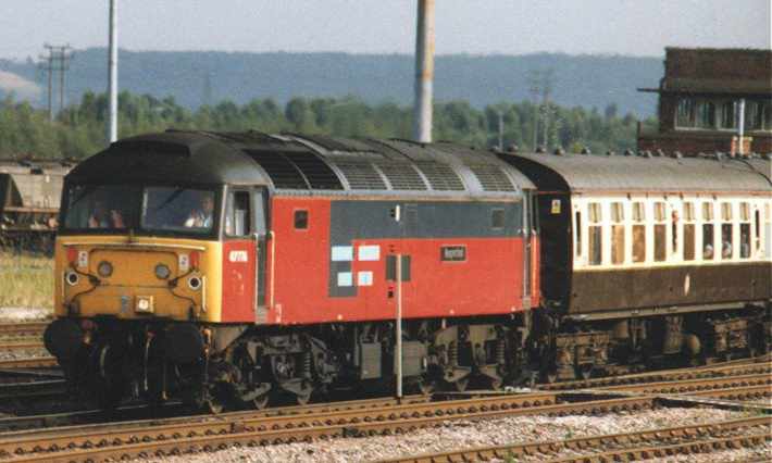 47776 in Rail Express Systems Livery at Toton.