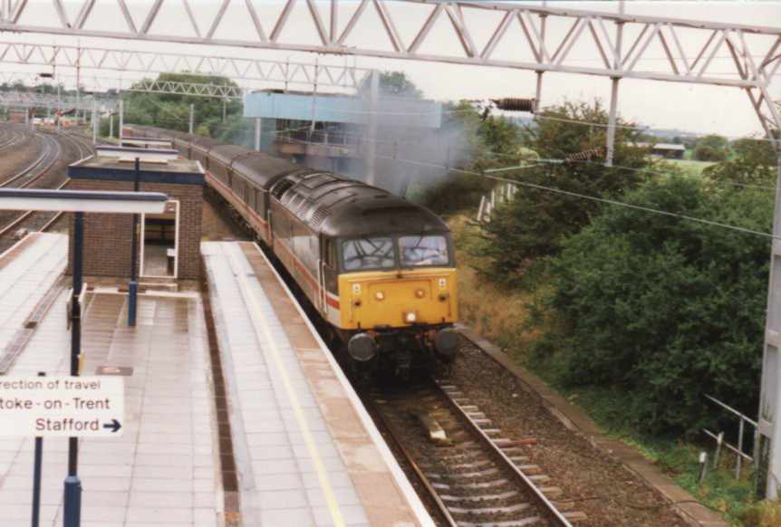 Class 47 in Intercity Livery at Norton Bridge.