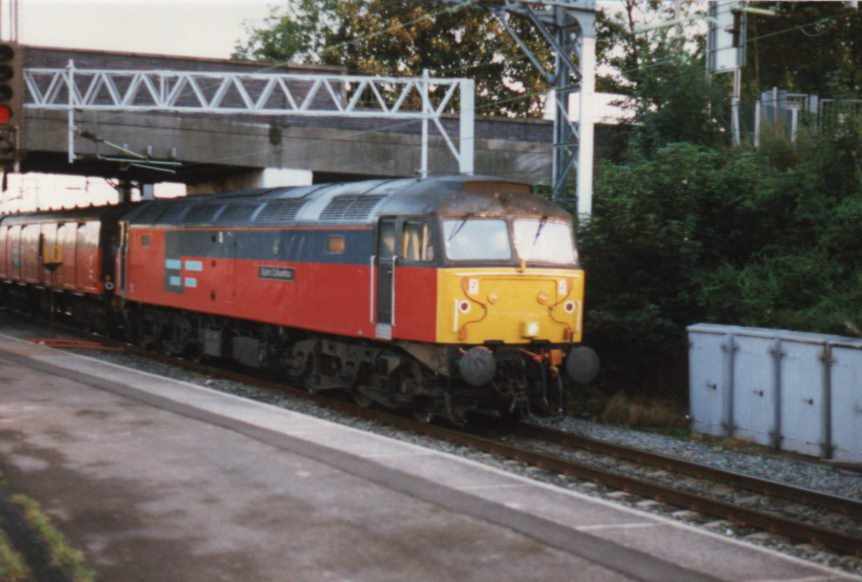 47 in Rail Express Systems Livery at Stafford.