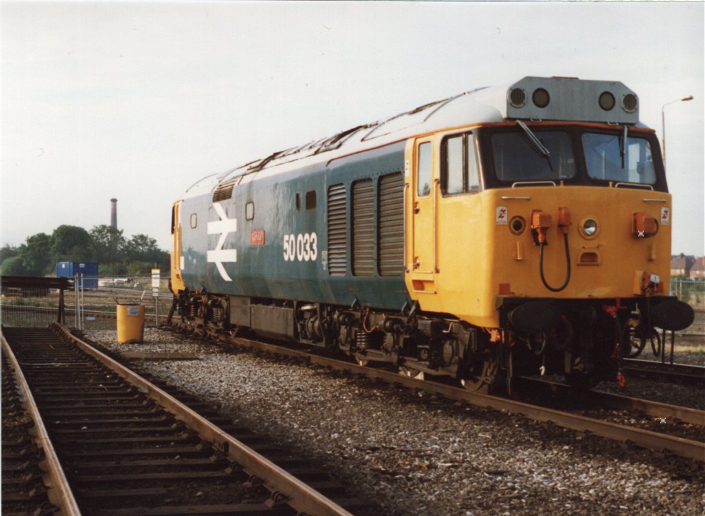 50033 in Revised Blue Livery at Toton.