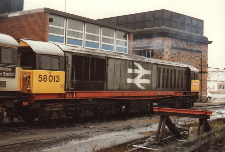 58013 in Old Railfreight Livery at Barrowhill (Last Weekend of Barrowhill being in BR Hands).