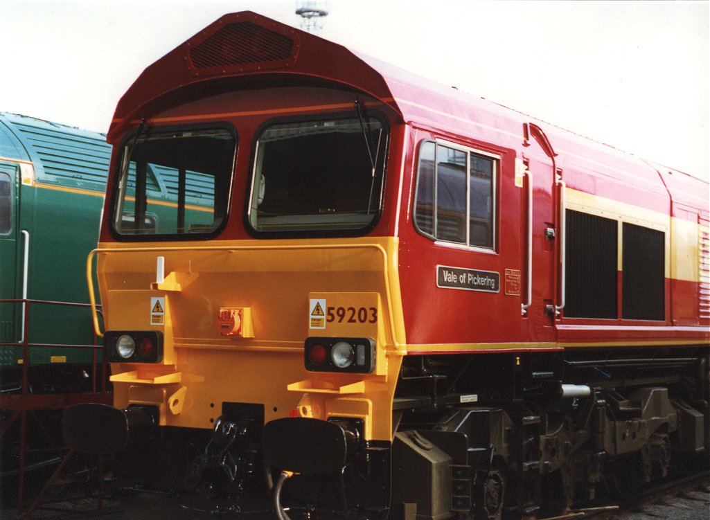 59203 in EWS Livery at Toton.