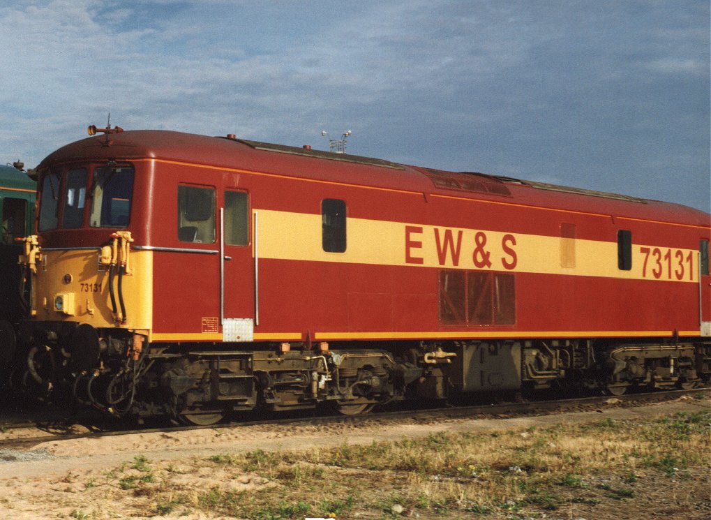 73131 in EWS Livery at Toton.