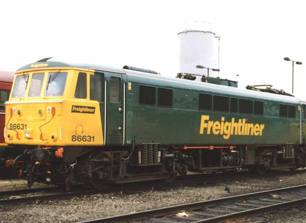 86631 in Freightliner Livery at Toton.