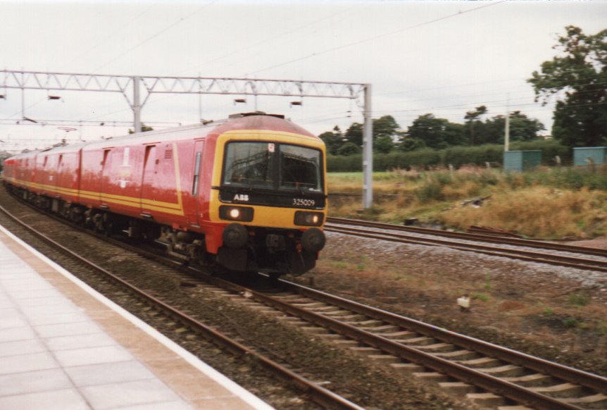 325009 in Royal Mail Livery at Norton Bridge.