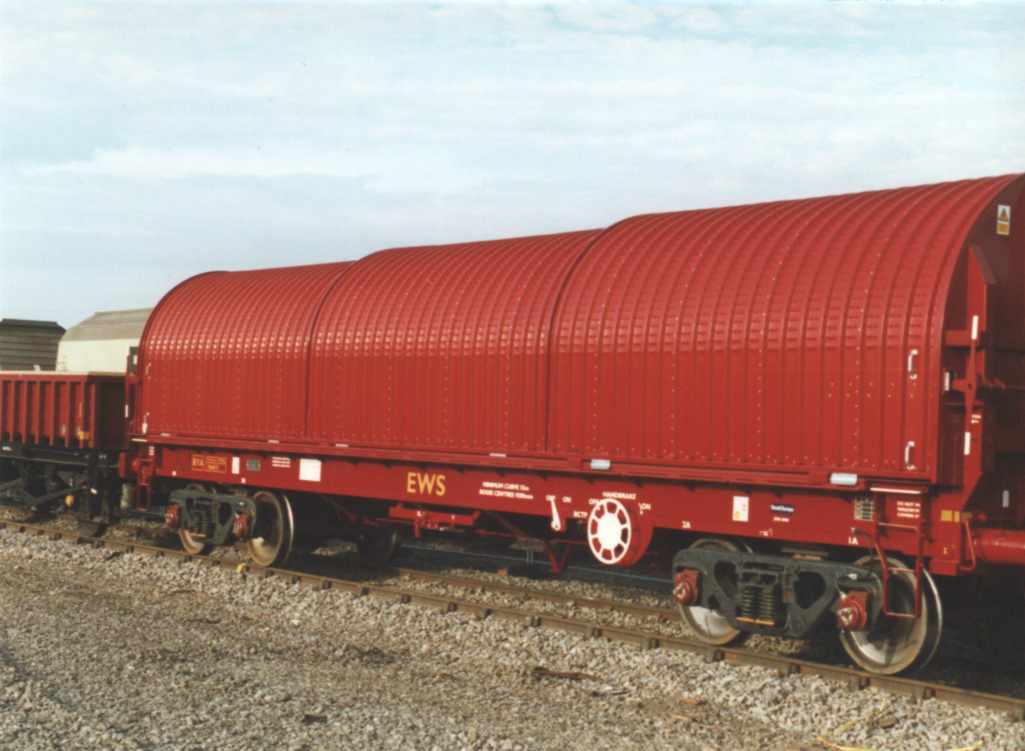 Coil Wagon in EWS Livery at Toton.